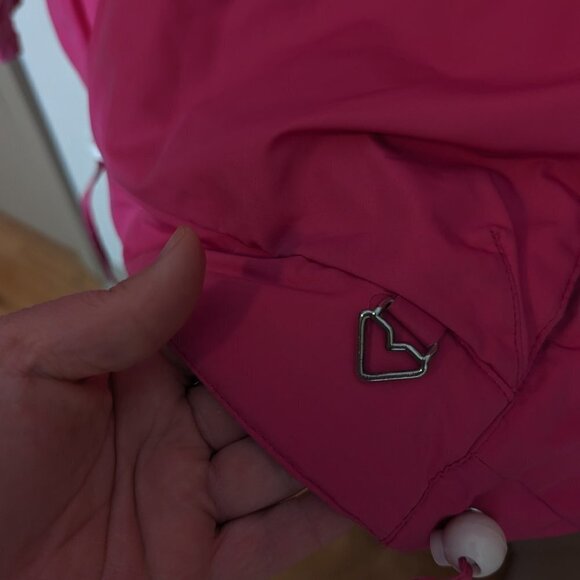 Vintage Obermeyer Jacket Apres Ski Barbie Pink Zippered Kangaroo Pocket Size 12 - Picture 6 of 8